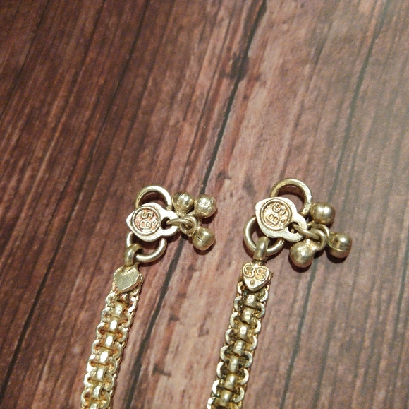 India Anklet/bracelet pair rhinestones painted - Picture 4 of 6